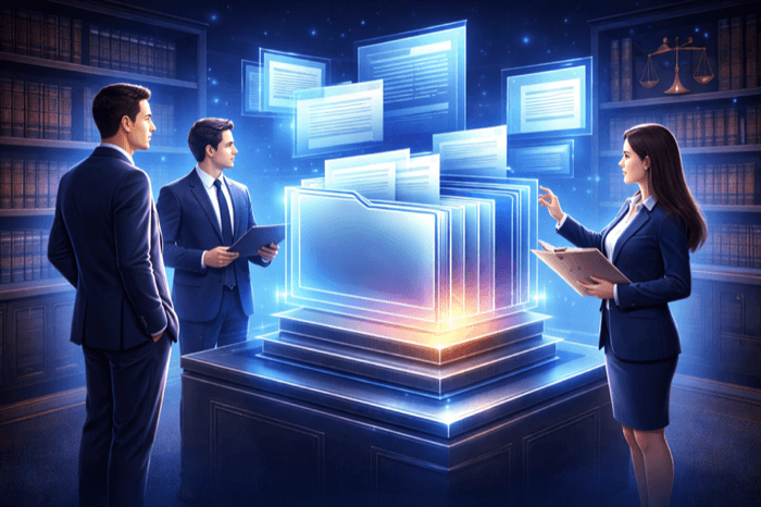 AI supported legal workflow illustration